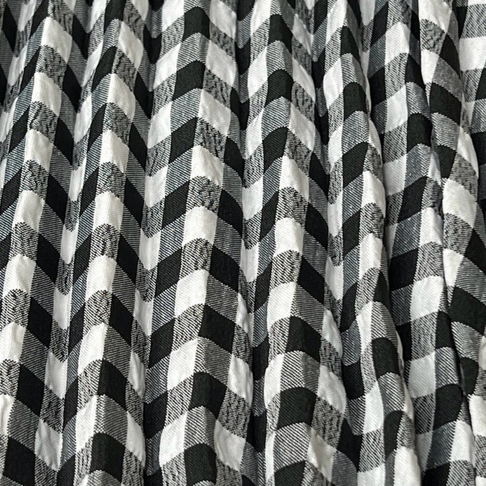 ✨HP✨ Rachel Zoe Black and White Gingham Pleated Skirt sz 10 - Picture 4 of 6